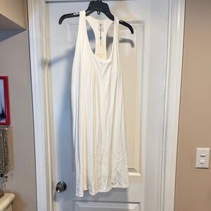 Calia Energize White Racerback Dress/workout/Casual with built in shorts